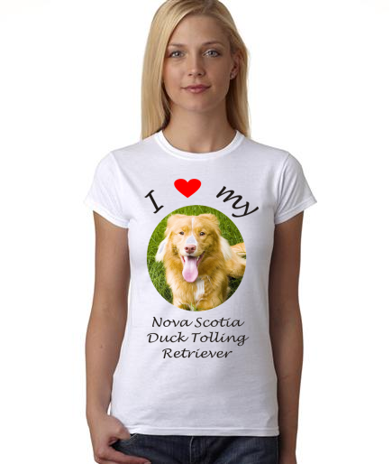 Dogs - I Heart My Nova Scotia Duck Tolling Retriever on Womans Shirt